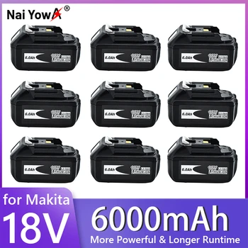 Neue Für 18V Makita Akku 6000mAh Aufladbare Power Werkzeuge Batterie mit LED Li-Ion Ersatz LXT BL1860B BL1860 BL1850